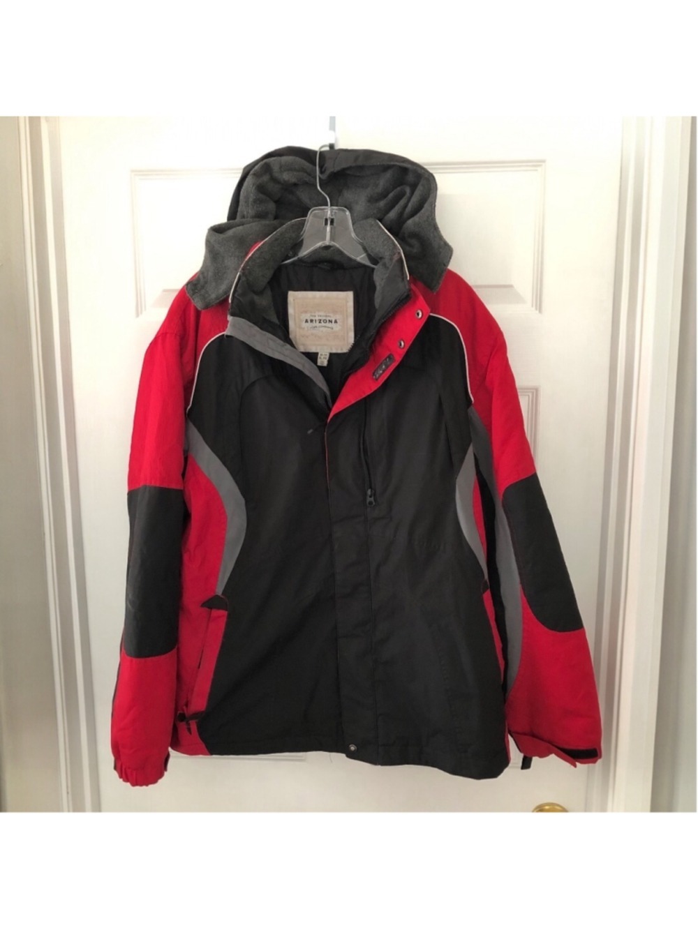Boys Size XL (18-20) Vintage Y2K Arizona Hooded Insulated Jacket Gorpcore Bold